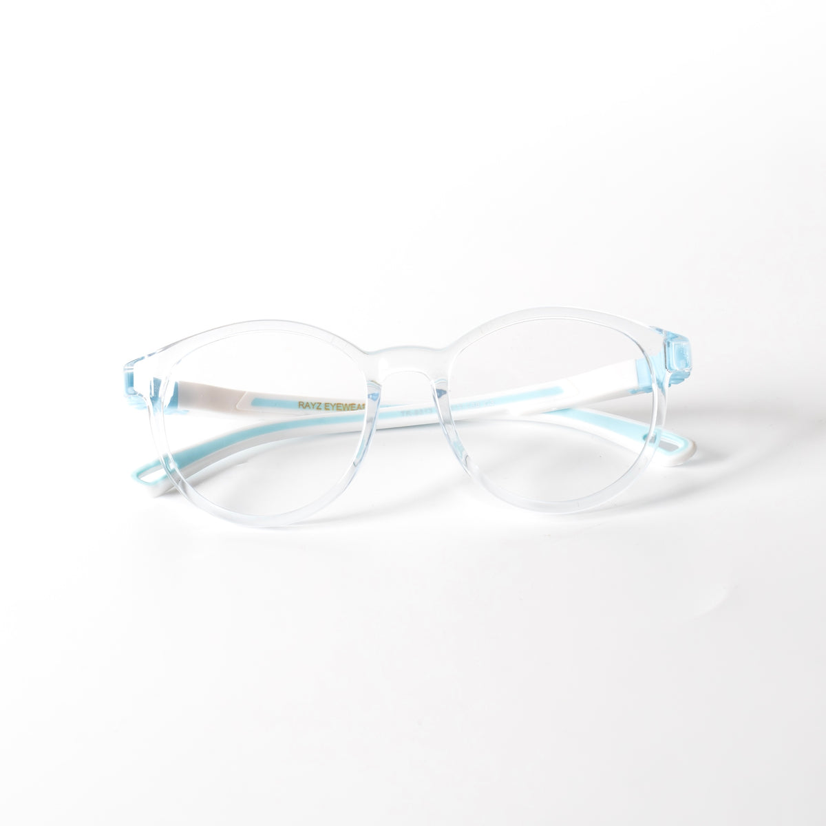 Suki Bleu-Transparent Lunettes de Vue pour enfants Photo de Face - RAYZ Eyewear Marque de Lunettes Marocaine