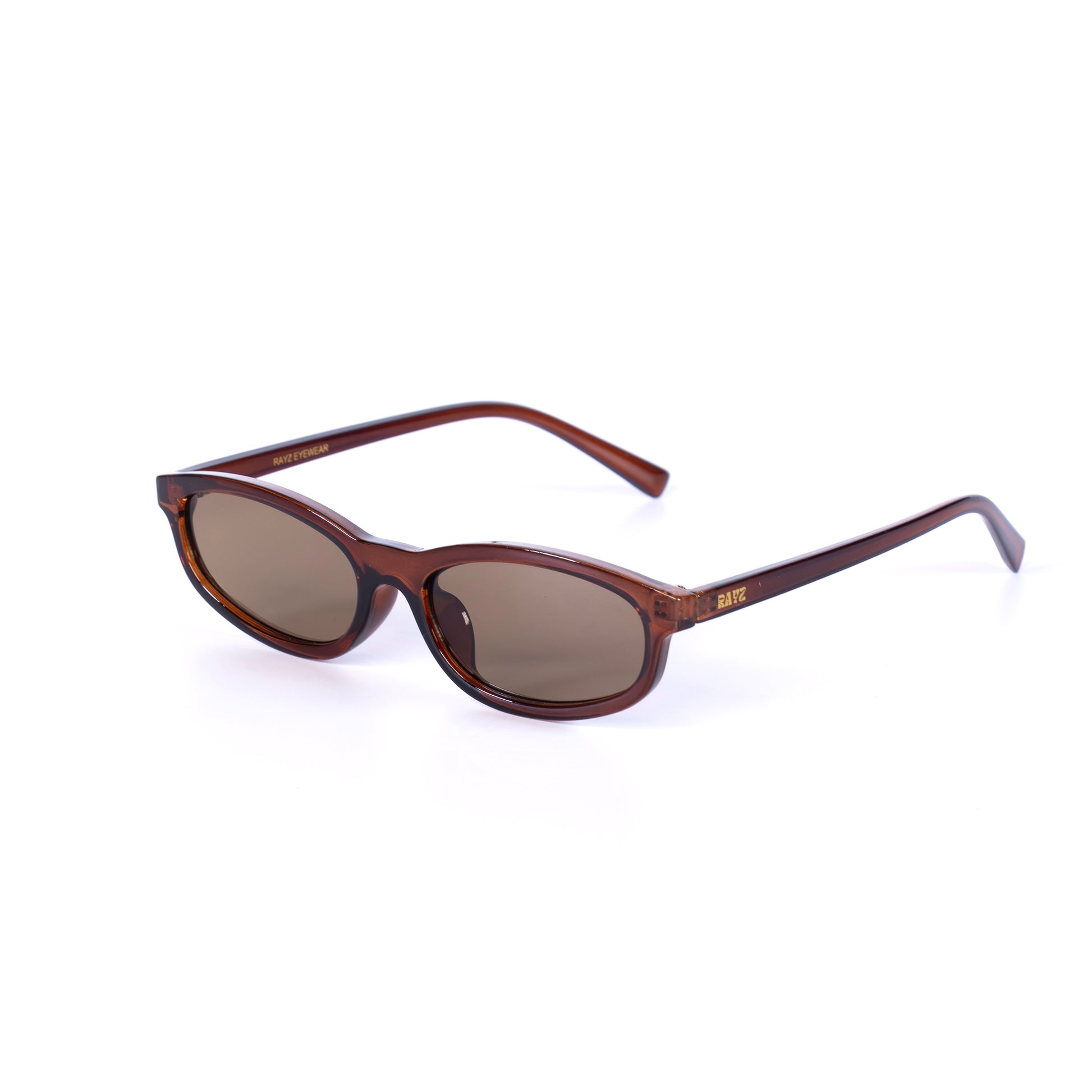 Tropézia Marron Lunettes de Soleil pour Hommes et Femmes Photo de Côté - RAYZ Eyewear Marque de Lunettes Marocaine