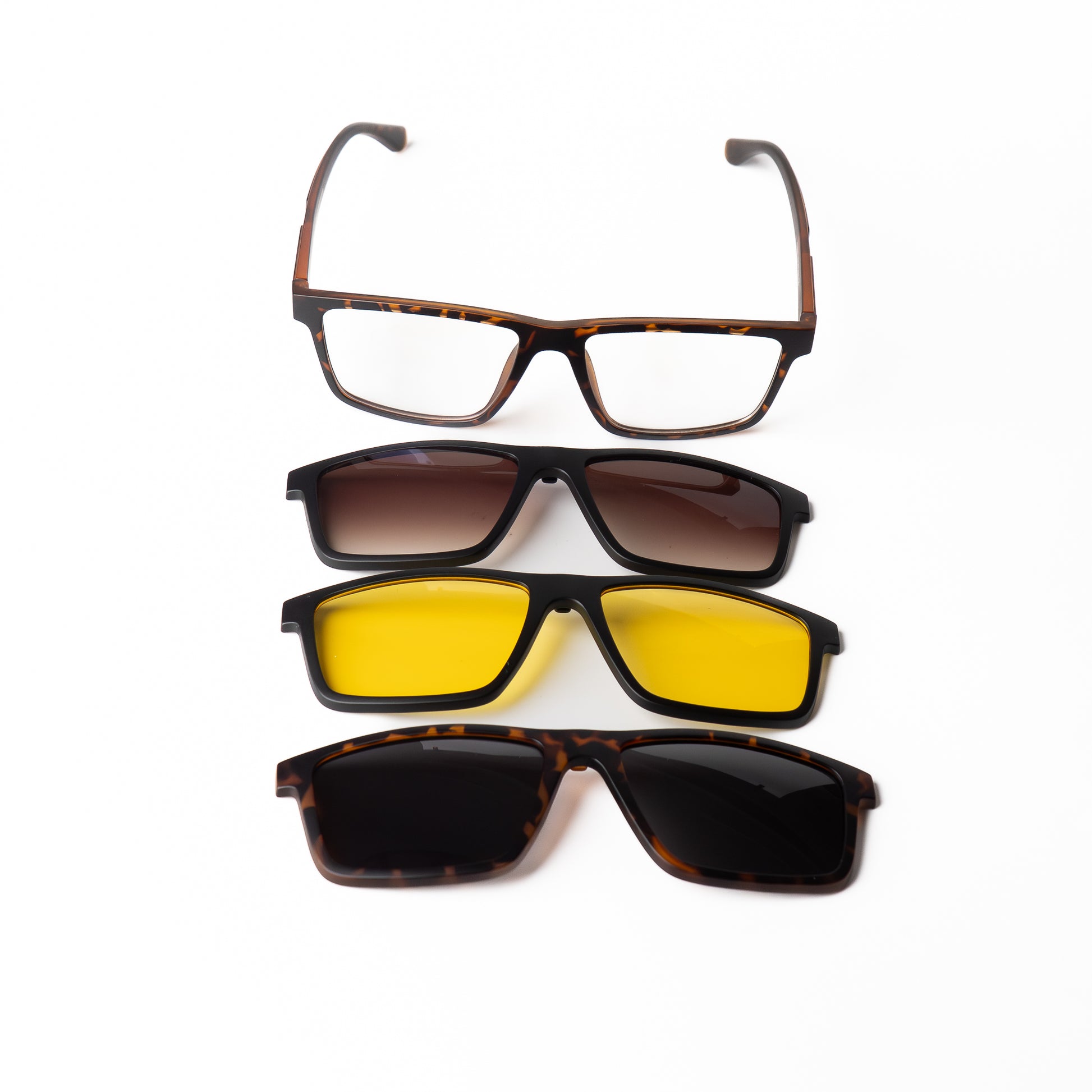 Vain Léopard Lunettes Clip-Ons pour Hommes et Femmes Photo de Face - RAYZ Eyewear Marque de Lunettes Marocaine