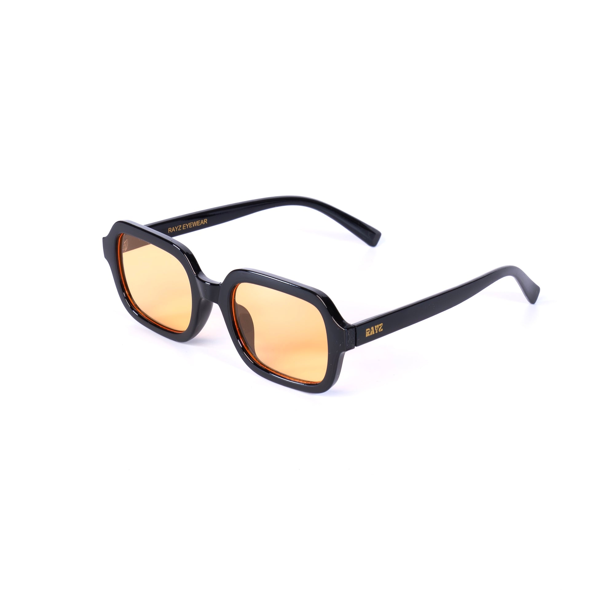  Vélia orange Lunettes de Solaires pour Hommes et Femmes Photo de Côté - RAYZ Eyewear Marque de Lunettes Marocaine