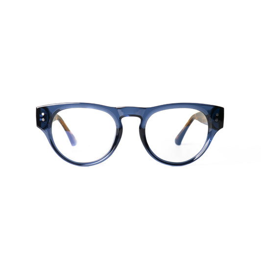 Vero bleu-leopard Lunettes de Vue pour Hommes et Femmes Photo de Face - RAYZ Eyewear Marque de Lunettes Marocaine