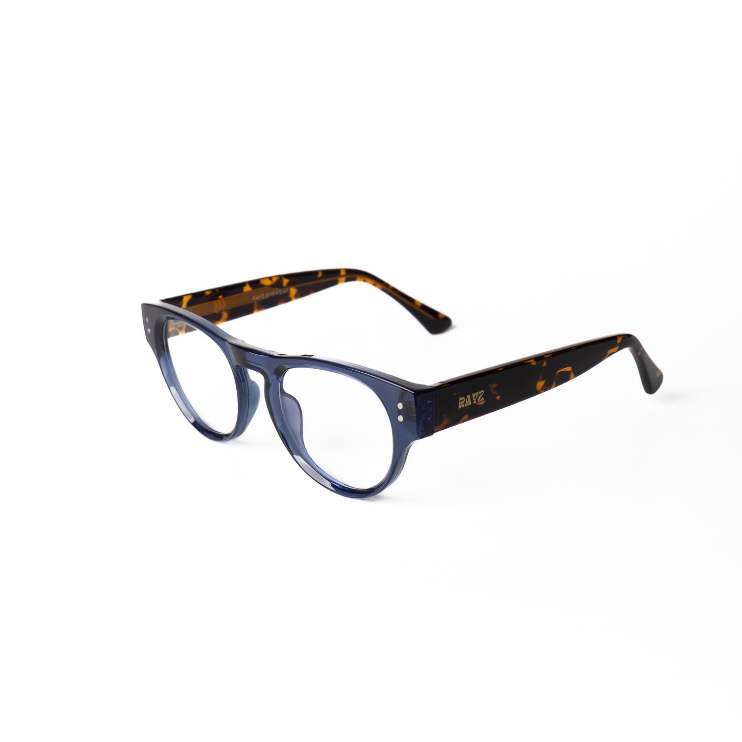 Vero bleu-leopard Lunettes de vue pour Hommes et Femmes Photo de Côté - RAYZ Eyewear Marque de Lunettes Marocaine