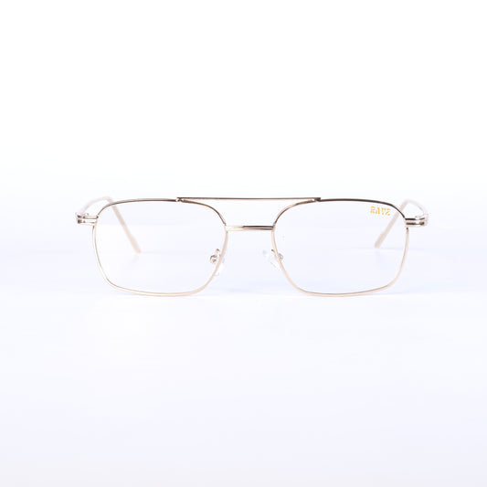Zéphyr Doré Lunettes de optiques pour Hommes et Femmes Photo de Face - RAYZ Eyewear Marque de Lunettes Marocaine 